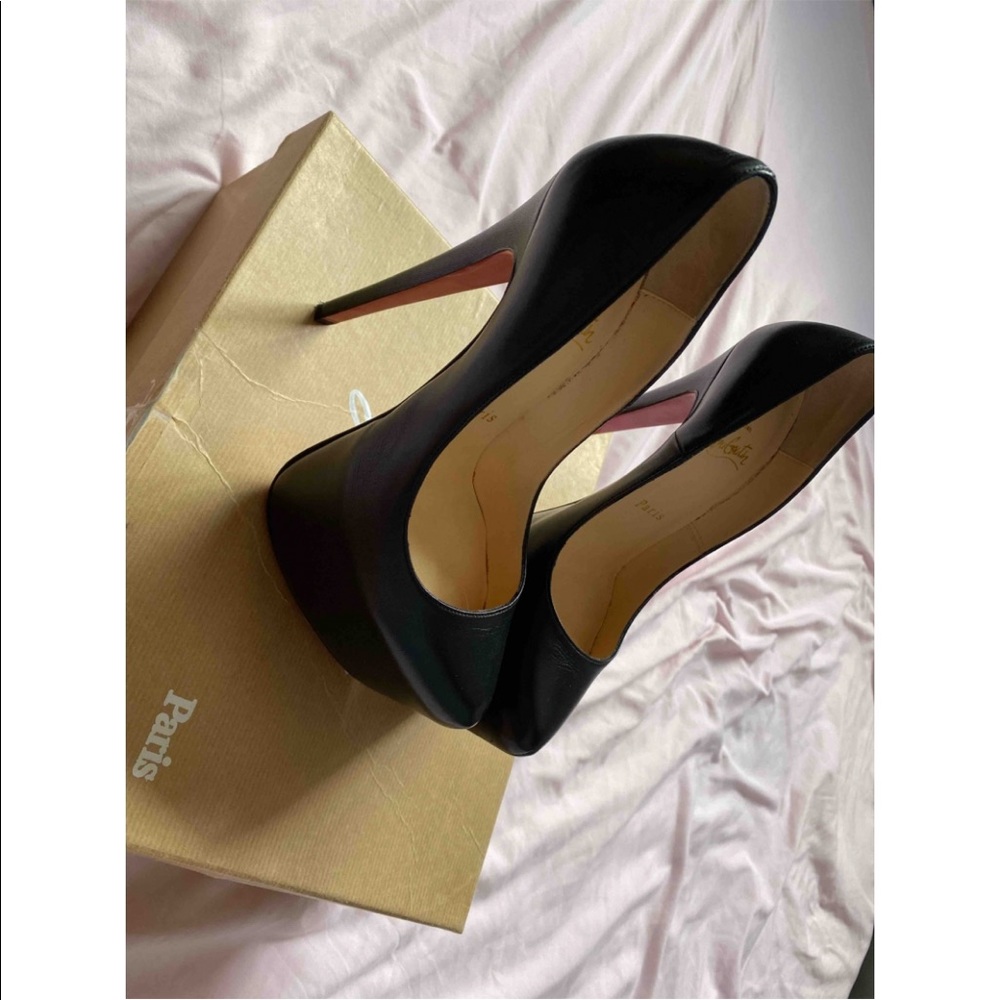 christian louboutin Lady Daf 36.5
used but new bottoms 
Some cosmetic blemishes